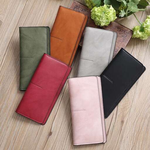 leather wallets in a variety of colors