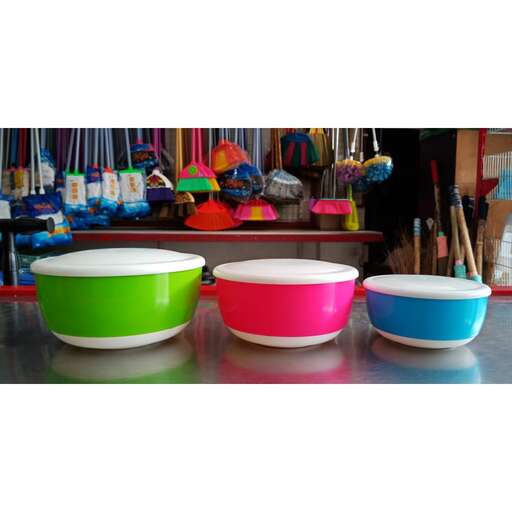colorful bowls in a colorful display