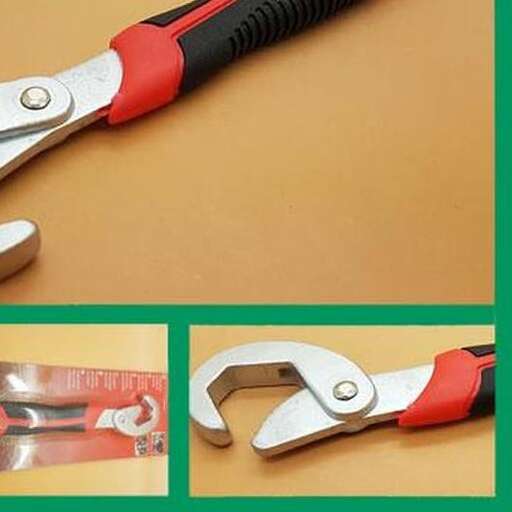 a pair of pliers with a red handle.