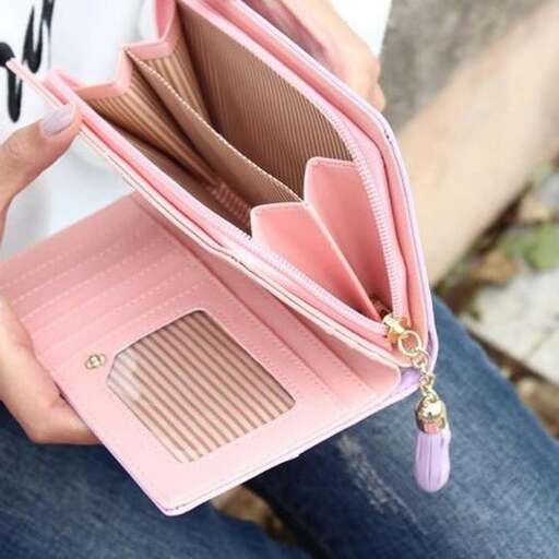 wallet with a zippered pocket