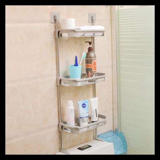 a bathroom with a shower and a toilet.