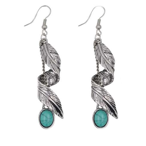 a pair of earrings with turquoise and turquoise.