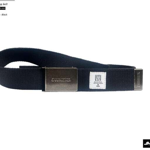 a leather belt with a buckle.