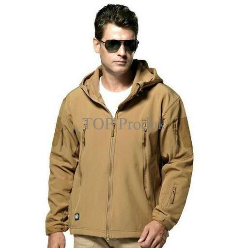 a man wearing a brown jacket and sunglasses