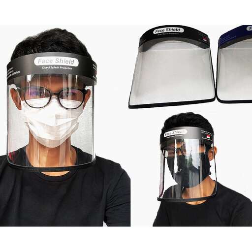 a person wearing a mask and glasses.