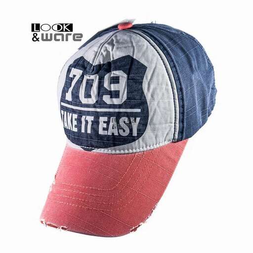 baseball hat in red and white