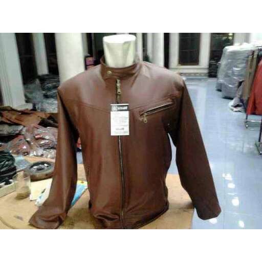 leather jacket with a zipper