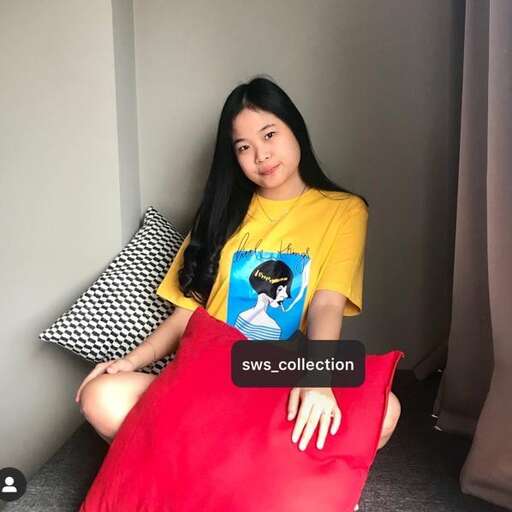 person in a red skirt