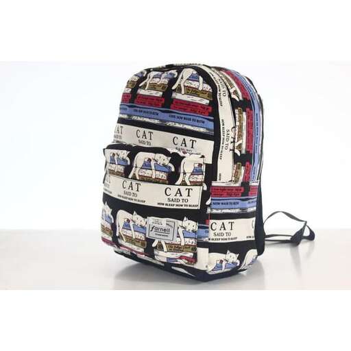the backpack is a backpack that's made of recycled plastic bags.