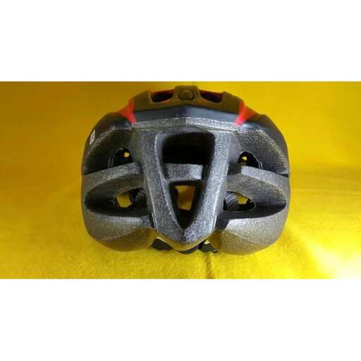 a bicycle with a helmet