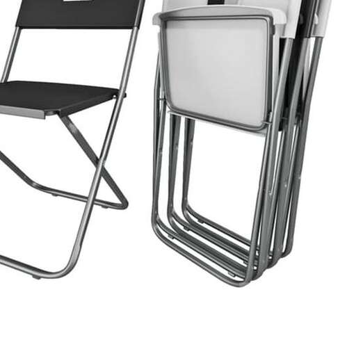 a chair that is made of metal