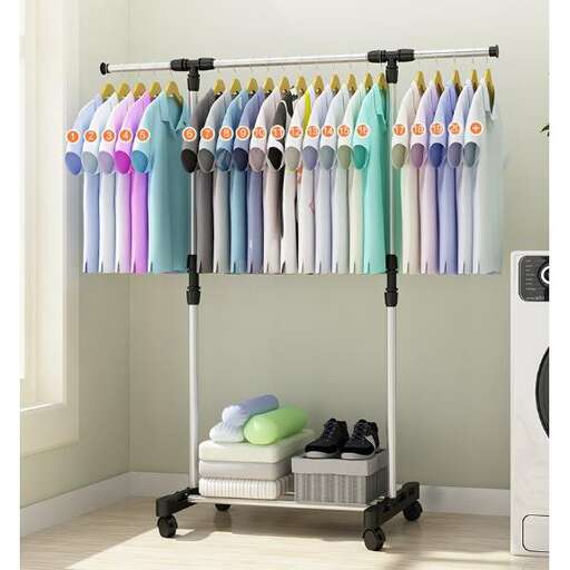 a rack with a surfboard hanging on it.