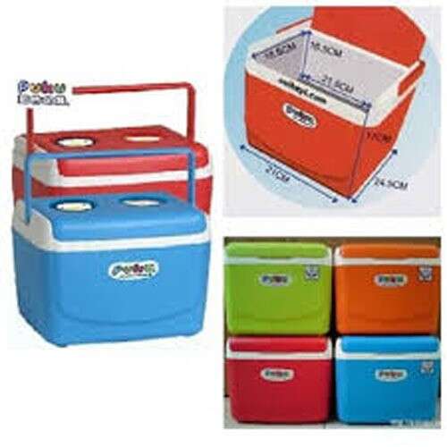 a set of colorful coolers