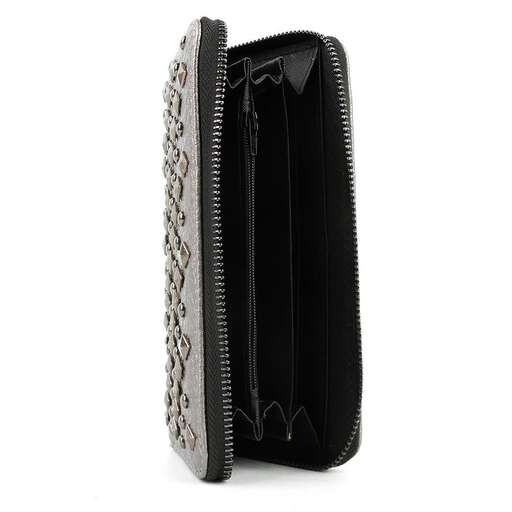 leather wallet with chain and chain on the side