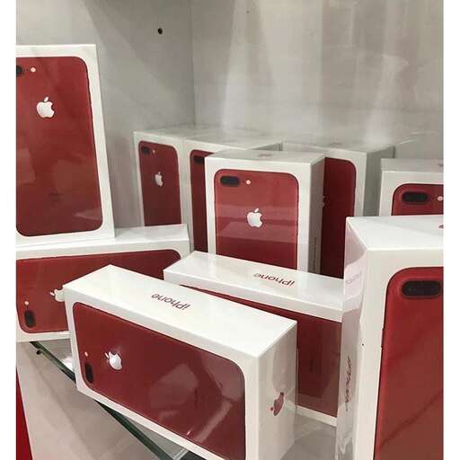 a display of red and white appliance.