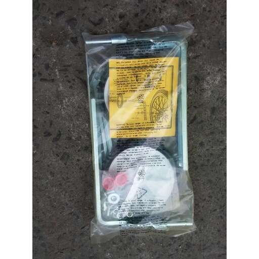 a bag of thread and a label