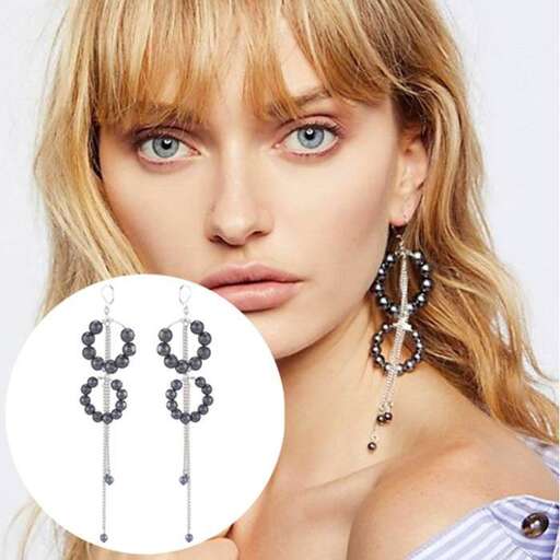 earrings with earrings and earrings.