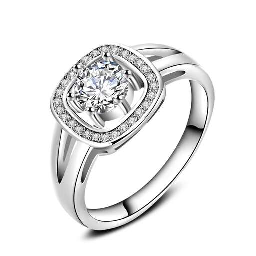 this ring is made with a single diamond.