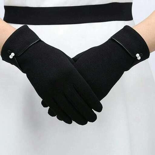black gloves with a white dress