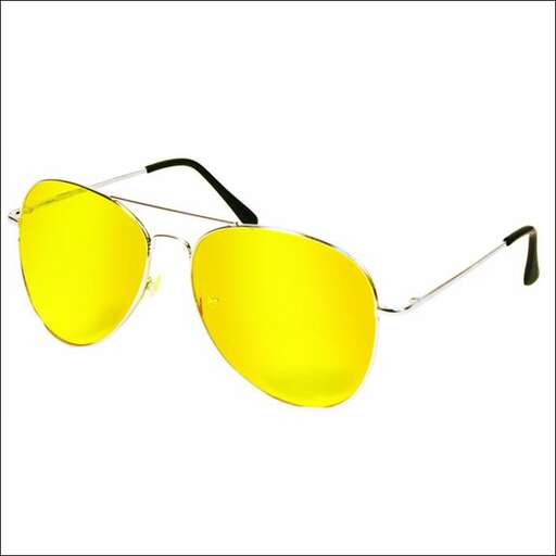 yellow glass sunglasses in black and white