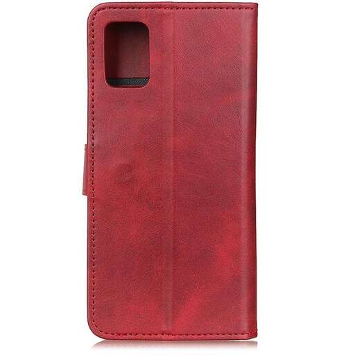 red leather wallet on a white background