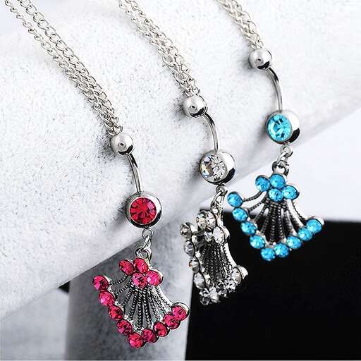 a necklace with a blue and pink flower and a diamond necklace.