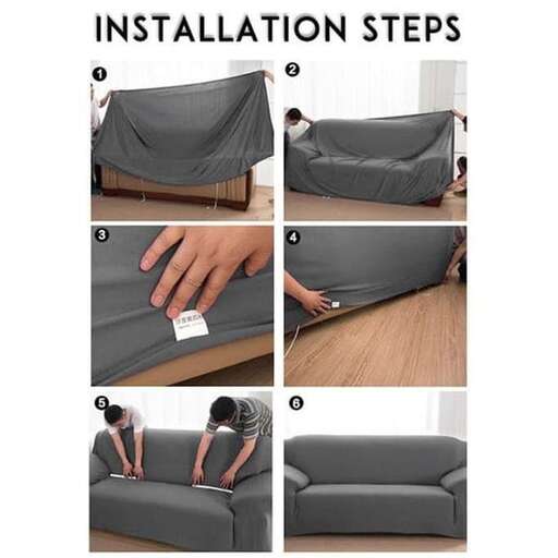 a set of three steps to install a couch.