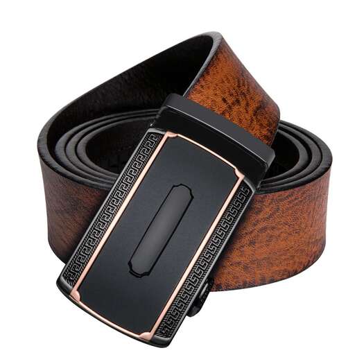 leather belt in a black leather band