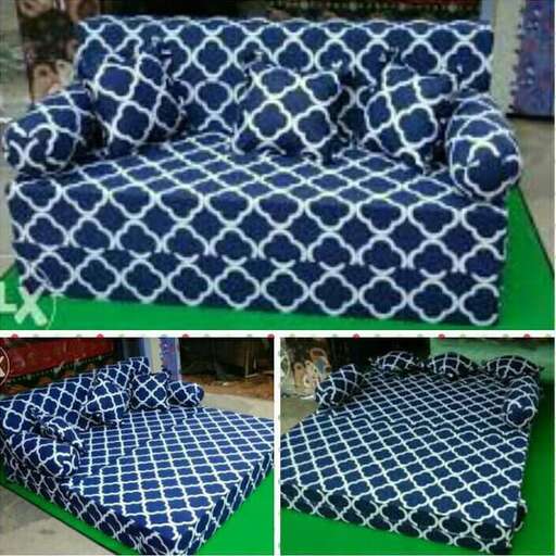a bed with a mattress and pillows.