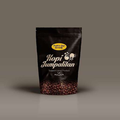 a bag of coffee beans