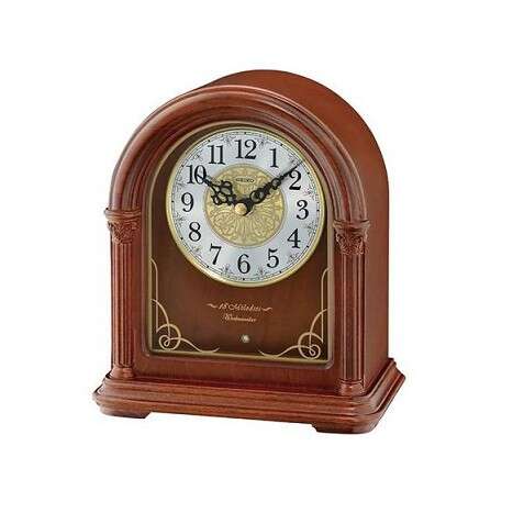 a clock that is on a white background.