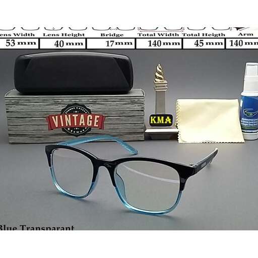 a pair of eye glasses and a box of cosmetics.