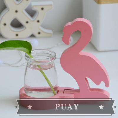 pink flamingo in glass