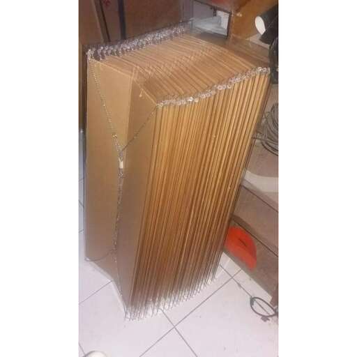 a cardboard box is wrapped in plastic and is wrapped in plastic.