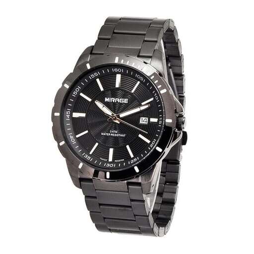 black watch with a white dial