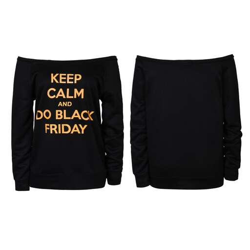 keep calm and keep calm - black long sleeved sweatshirt with a quote