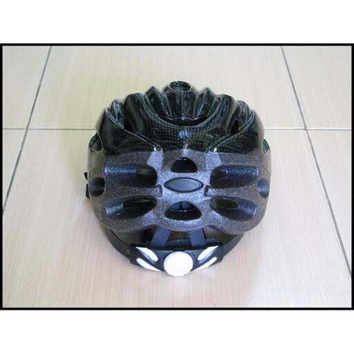 helmet in black and white