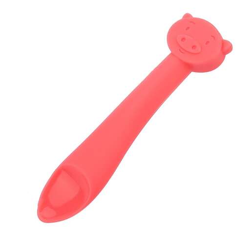 pink plastic toy isolated on a white background