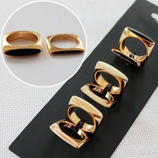 a pair of 18k gold bangle