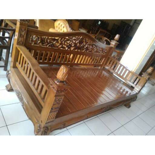 the bed in the main room