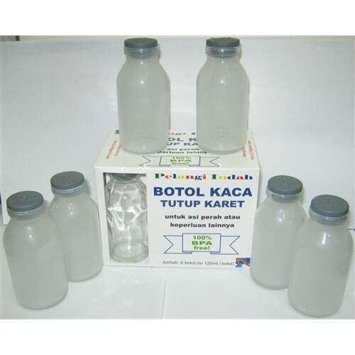 a box of bottles of water and bottles.