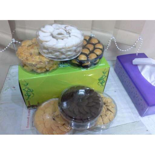 a box of cookies and a box of cookies