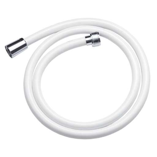 coiled white plastic tube isolated on a white background