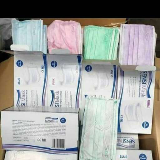 a box of diapers that are sitting on a box.