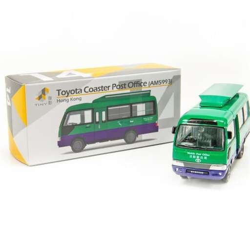 a toy bus in a box