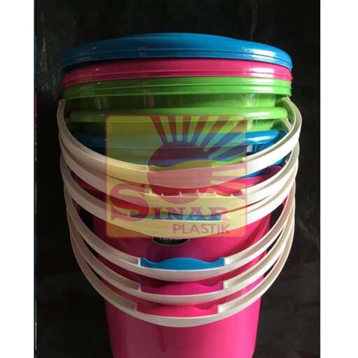 a stack of plastic cups with a colorful design.
