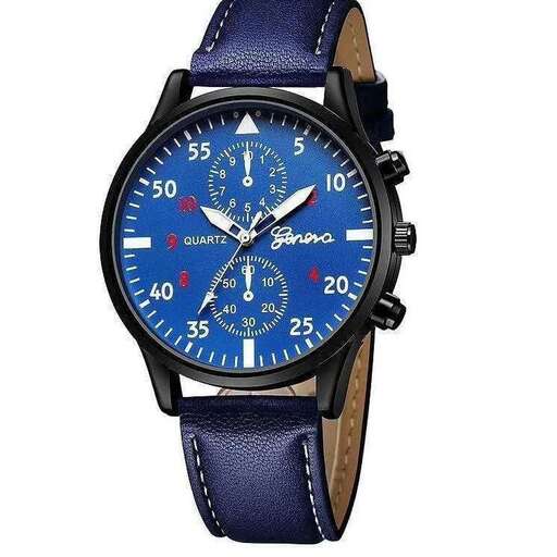 blue watch with a blue dial