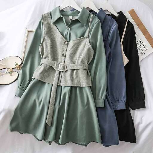 a dress made from a vintage fabric.