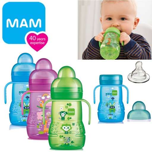 a bottle for baby with a baby