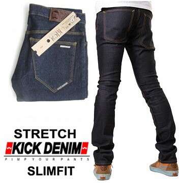 a pair of jeans with a tag